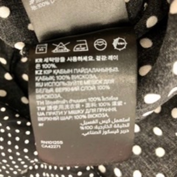 Polka Dot Ruffle Wrap Top Blouse, 10, New - Picture 4 of 5